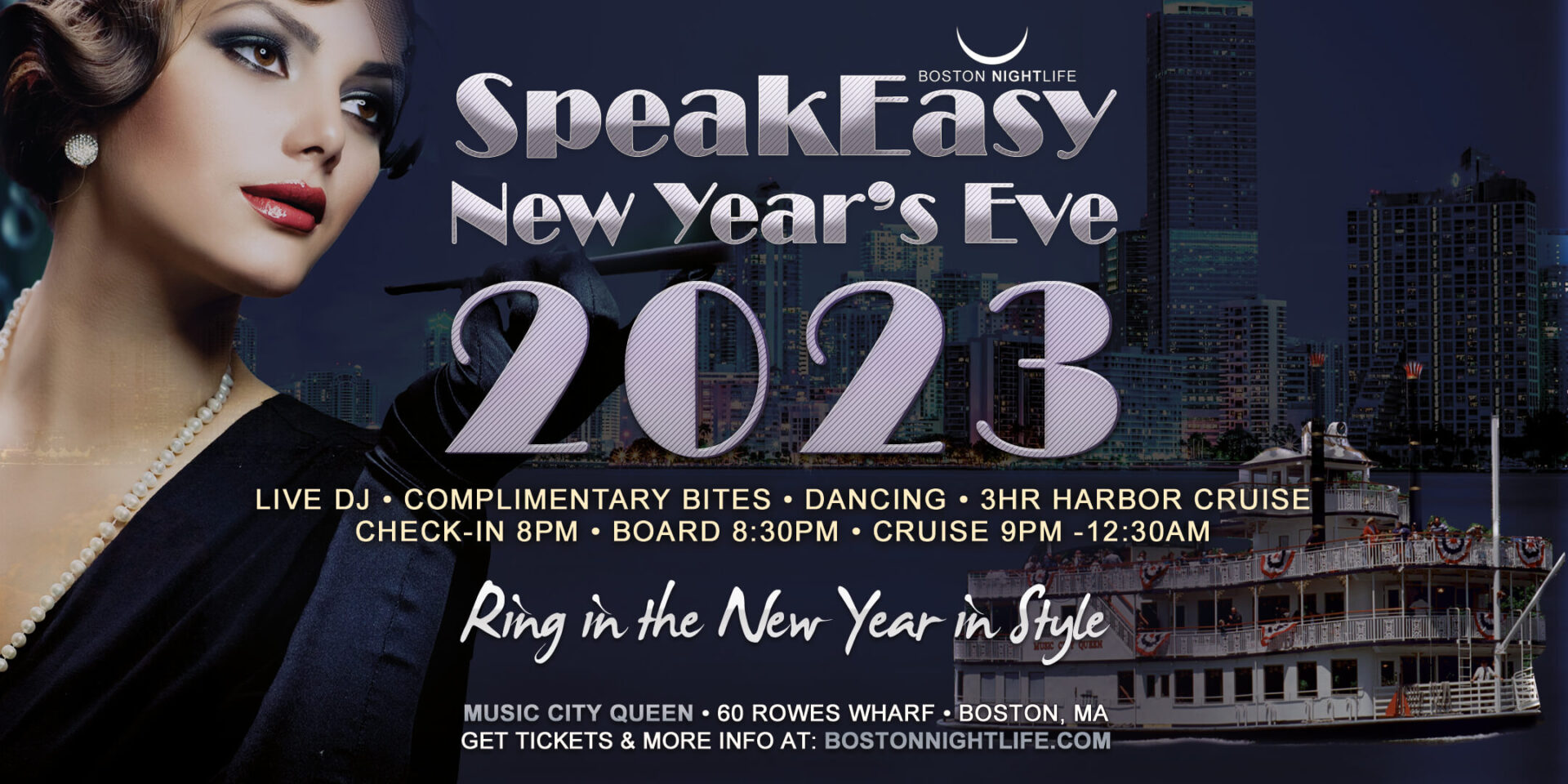 Boston New Year’s Eve Party 2023 Speakeasy Cruise Boston