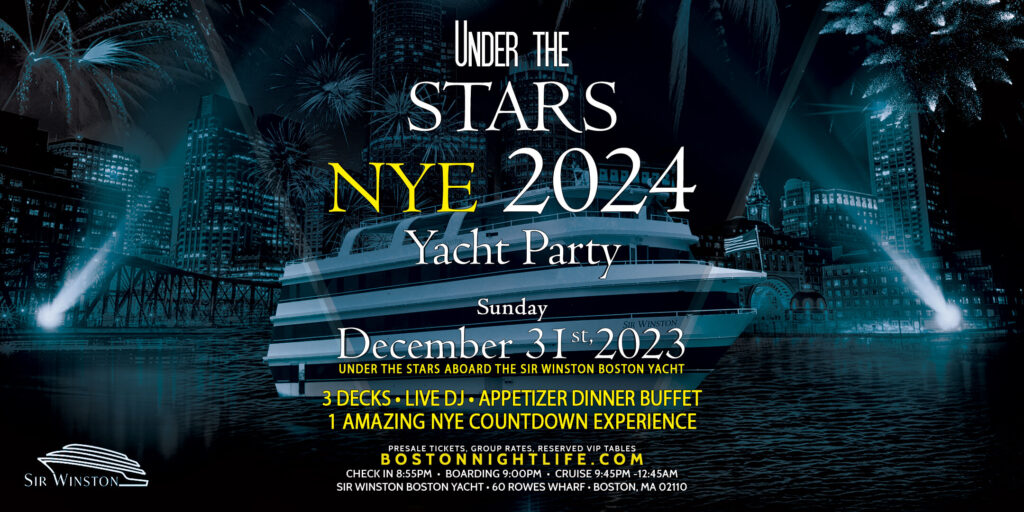 2024 Boston New Year’s Eve Under the Stars Fireworks Yacht Party